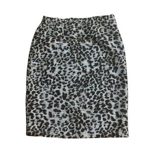 NEW Zac and Rachel Mini Skirt Animal Leopard Print Pull On Body Con Size Small